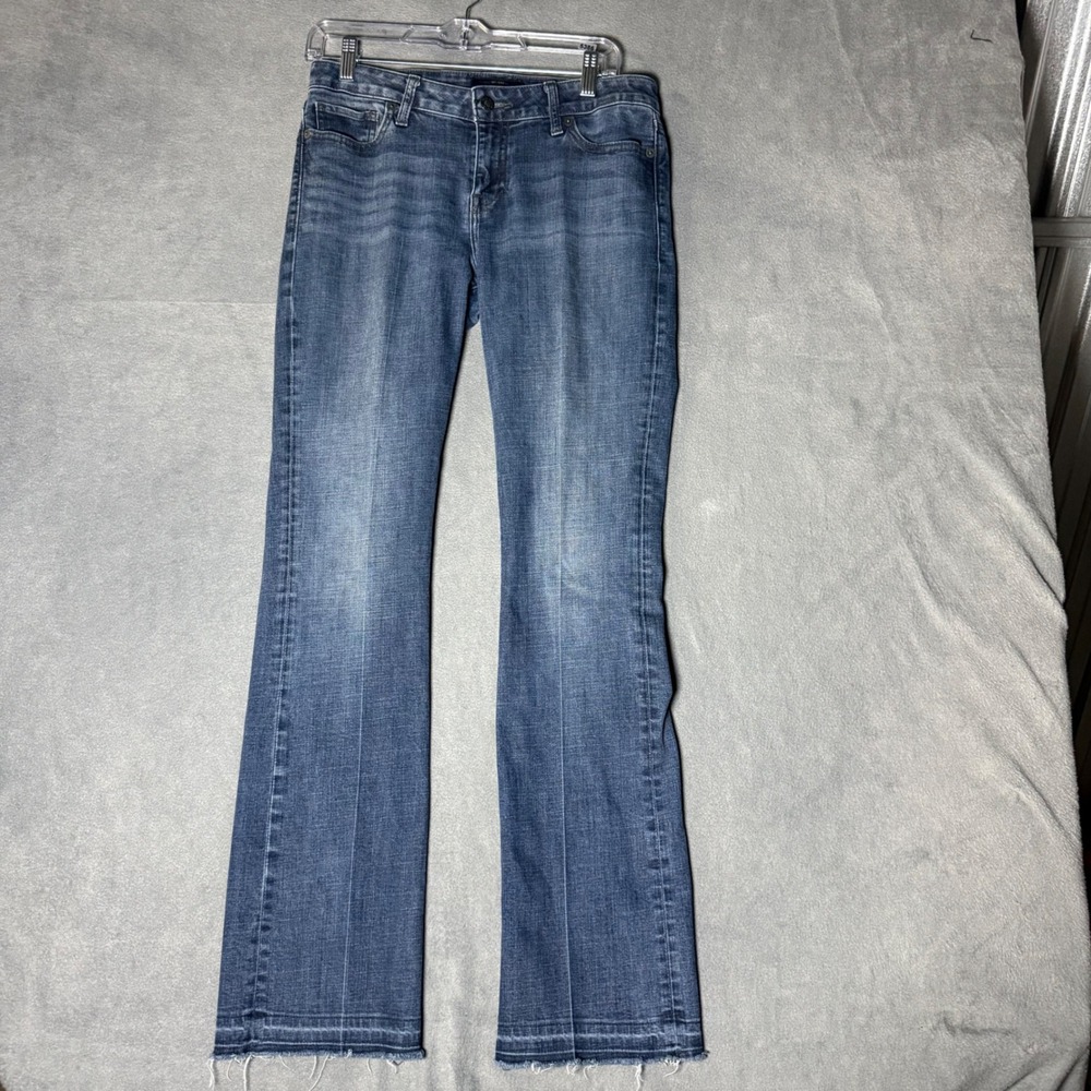 Lucky Brand Lolita Bootcut Jeans Womens 8/29 Blue Medium Wash Raw Hem Stretch